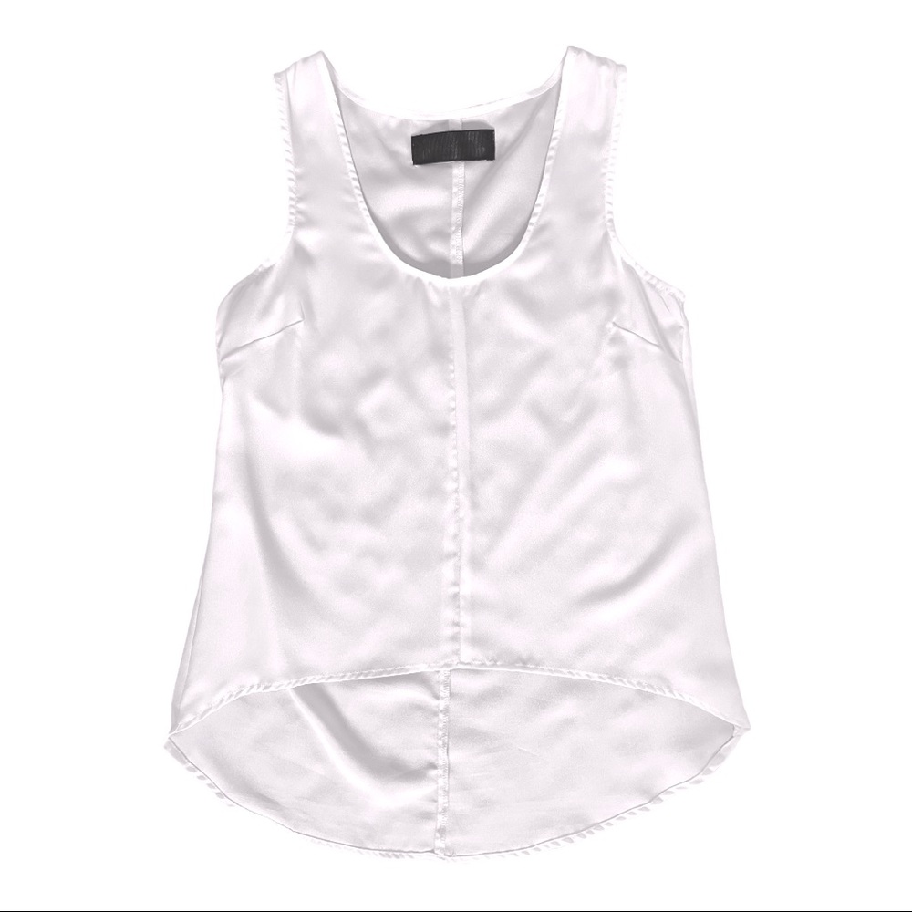 Kardashian Kollection White Scoop Neck Top